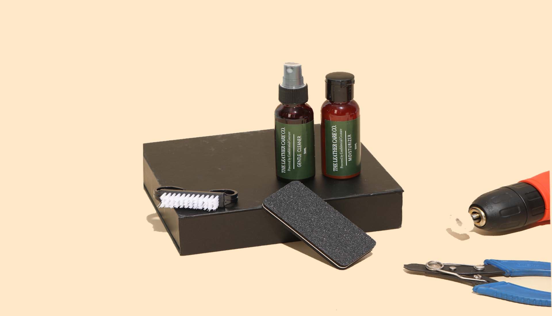 Leather care products and tools