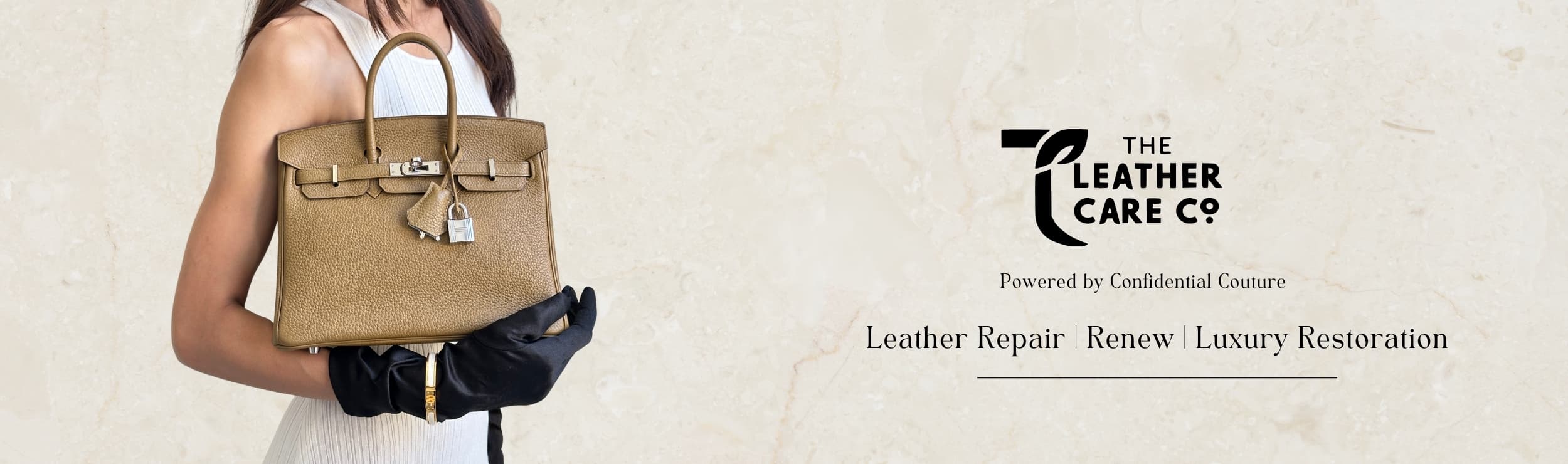 Birkin with model – The Leather Care Co. brand story